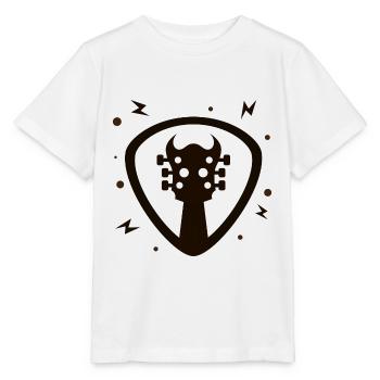 Guitare - Guitar - Vintage Rock - T-shirt bio MINI CREATOR Stanley/Stella Enfant - blanc - Devant - Maike (125cm)
