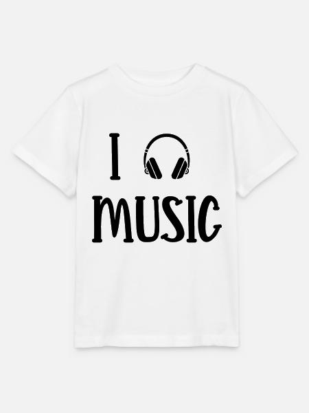 Ich liebe Musik - Stanley/Stella Kinder T-Shirt MINI CREATOR - Weiß