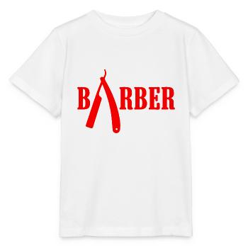 Barbier dire - T-shirt bio MINI CREATOR Stanley/Stella Enfant - blanc - Devant - Maike (125cm)