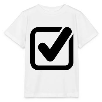 hook symbol icon - Stanley/Stella MINI CREATOR Kids’ T-Shirt - white - Front - Maike (125cm)