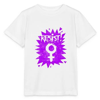 Résister aux droits des femmes féministes - T-shirt bio MINI CREATOR Stanley/Stella Enfant - blanc - Devant - Maike (125cm)