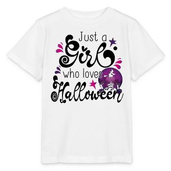 Halloween Girl November Gift Cadeau - T-shirt bio MINI CREATOR Stanley/Stella Enfant - blanc - Devant - Maike (125cm)