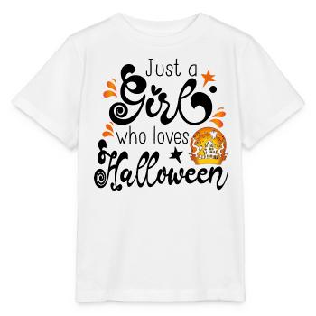 Halloween Girl November Gift Cadeau - T-shirt bio MINI CREATOR Stanley/Stella Enfant - blanc - Devant - Maike (125cm)