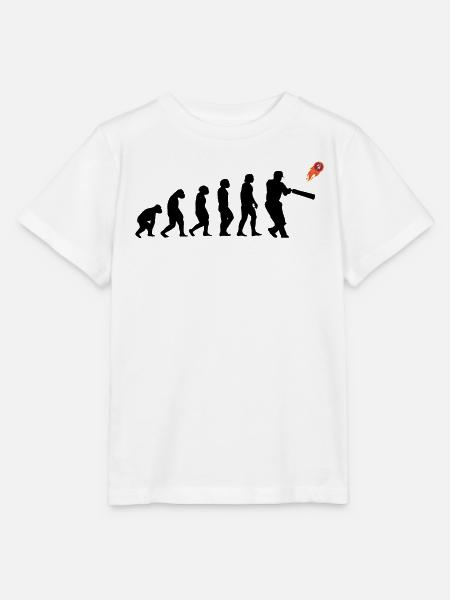 Kricketspieler Cricket-game Evolution - Stanley/Stella Kinder T-Shirt MINI CREATOR - Weiß
