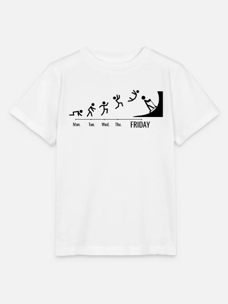 Tretroller Kick-scooter Wochenende Tretroller - Stanley/Stella Kinder T-Shirt MINI CREATOR - Weiß