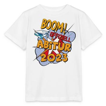 Abi 2023 Abitur bestanden Urkunde comic Abitur - Stanley/Stella Kinder T-Shirt MINI CREATOR  - Weiß - Vorne - Maike (125cm)
