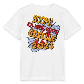 Ausbildung 2023 Abschluss bestanden Comicstyle - Stanley/Stella Kinder T-Shirt MINI CREATOR  - Weiß - Vorne - Maike (125cm)