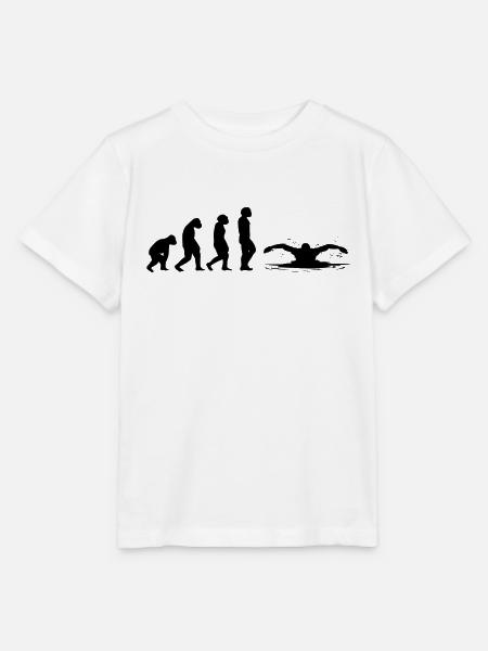 Schwimmer schwimmen Evolution Schwimm - Stanley/Stella Kinder T-Shirt MINI CREATOR - Weiß