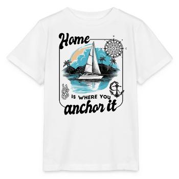 sailor sailboat sailing ship sailing yacht - Stanley/Stella MINI CREATOR Kids’ T-Shirt - white - Front - Maike (125cm)