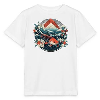 Koi Fish Koi Carp Koi Garden Pond Koi - Stanley/Stella MINI CREATOR Kids’ T-Shirt - white - Front - Maike (125cm)