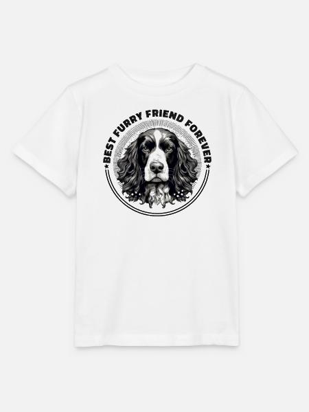 Hunderasse Englisch Springer-Spaniel - Stanley/Stella Kinder T-Shirt MINI CREATOR - Weiß