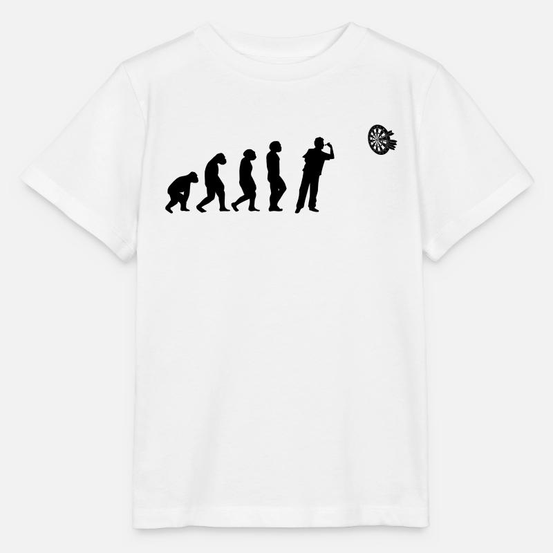 Fléchettes, Jeu de fléchettes, Fléchettes, Évolution du joueur de fléchettes - T-shirt bio MINI CREATOR Stanley/Stella Enfant - blanc