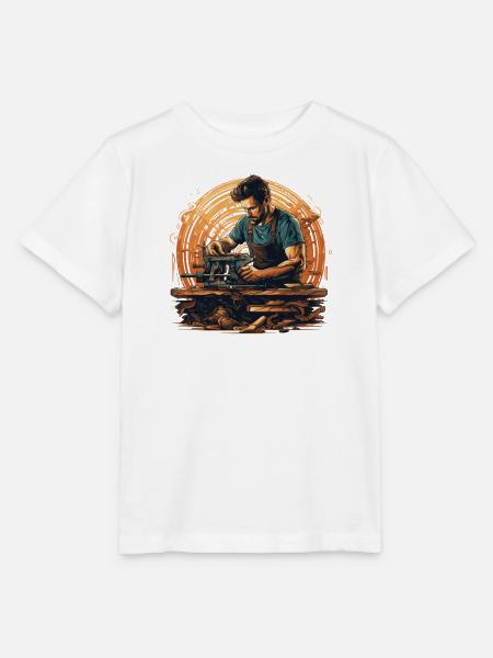 Handwerker Zimmermann-Holzarbeit Zimmerer - Stanley/Stella Kinder T-Shirt MINI CREATOR  - Weiß
