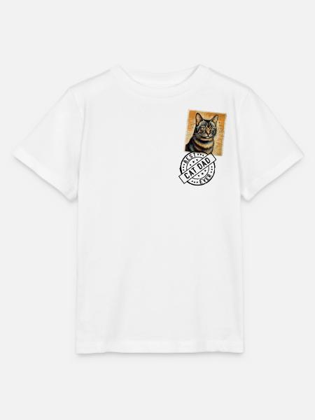 Katzen Papa Katze Katzenstempel Katzenväter - Stanley/Stella Kinder T-Shirt MINI CREATOR  - Weiß