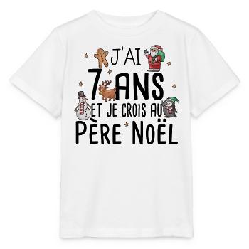 7 Ans Anniversaire Cadeau Père Noël Humour - T-shirt bio MINI CREATOR Stanley/Stella Enfant - blanc - Devant - Maike (125cm)