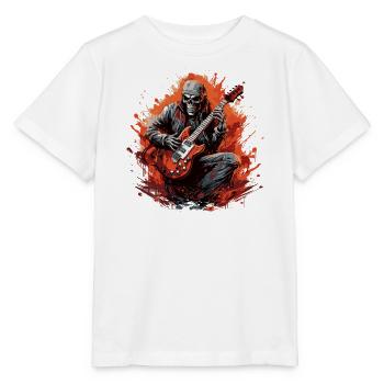Gitarristen E-Gitarren Akustik-Gitarre E-Gitarre - Stanley/Stella Kinder T-Shirt MINI CREATOR  - Weiß - Vorne - Maike (125cm)