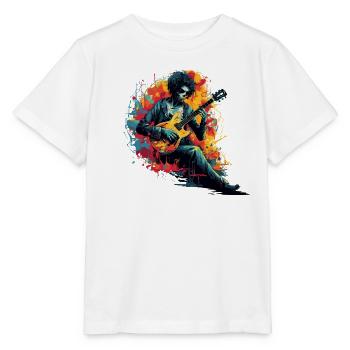 Gitarristen E-Gitarren Akustik-Gitarre Colorful - Stanley/Stella Kinder T-Shirt MINI CREATOR  - Weiß - Vorne - Maike (125cm)