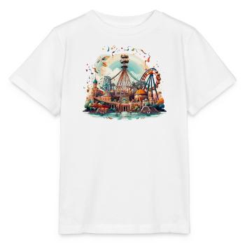 Parc d’attractions Foire, Fête foraine, Festival folklorique - T-shirt bio MINI CREATOR Stanley/Stella Enfant - blanc - Devant - Maike (125cm)