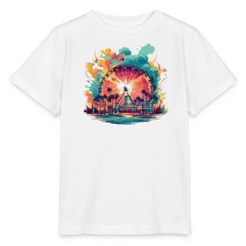 Parc d’attractions Foire, Fête foraine, Festival folklorique - T-shirt bio MINI CREATOR Stanley/Stella Enfant - blanc - Devant - Maike (125cm)