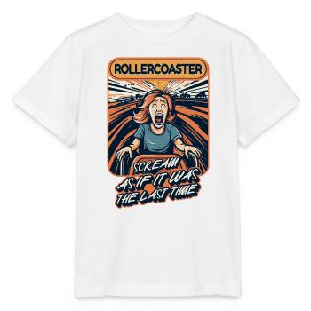 Freizeitpark Jahrmarkt Rummelplatz Kirmes - Stanley/Stella Kinder T-Shirt MINI CREATOR  - Weiß - Vorne - Maike (125cm)