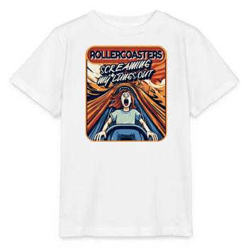Freizeitpark Jahrmarkt Rummelplatz Kirmes - Stanley/Stella Kinder T-Shirt MINI CREATOR  - Weiß - Vorne - Maike (125cm)