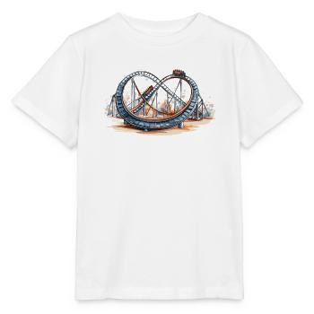 Freizeitpark Jahrmarkt Rummelplatz Kirmes - Stanley/Stella Kinder T-Shirt MINI CREATOR  - Weiß - Vorne - Maike (125cm)
