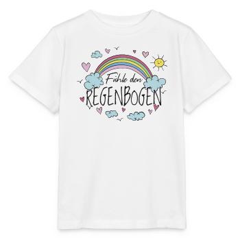Fühle den Regenbogen Entspannung - Stanley/Stella Kinder T-Shirt MINI CREATOR  - Weiß - Vorne - Maike (125cm)