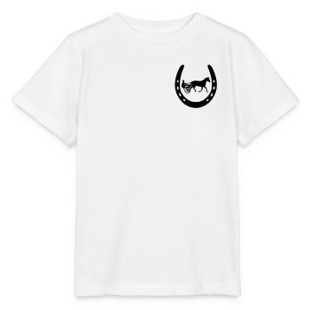 Trotting Horse Trotting Equestrian Equestrian Horses - Stanley/Stella MINI CREATOR Kids’ T-Shirt - white - Front - Maike (125cm)