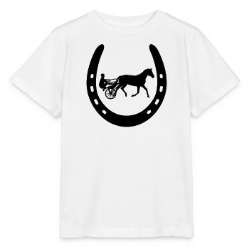Trabrennpferd Trabrennsport Pferdesport Pferde - Stanley/Stella Kinder T-Shirt MINI CREATOR  - Weiß - Vorne - Maike (125cm)