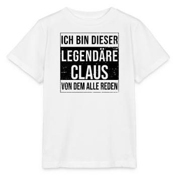 Je suis cette légende pour Claus - T-shirt bio MINI CREATOR Stanley/Stella Enfant - blanc - Devant - Maike (125cm)