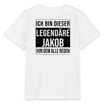 Je suis cette légende pour Jacob - T-shirt bio MINI CREATOR Stanley/Stella Enfant - blanc - Devant - Maike (125cm)