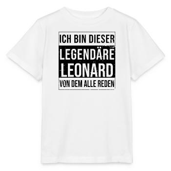Je suis cette légende pour Leonard - T-shirt bio MINI CREATOR Stanley/Stella Enfant - blanc - Devant - Maike (125cm)