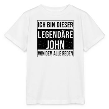 Je suis cette légende pour John - T-shirt bio MINI CREATOR Stanley/Stella Enfant - blanc - Devant - Maike (125cm)