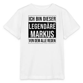 Je suis cette légende pour Markus - T-shirt bio MINI CREATOR Stanley/Stella Enfant - blanc - Devant - Maike (125cm)