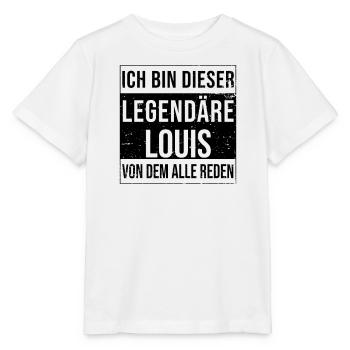 Je suis cette légende pour Louis - T-shirt bio MINI CREATOR Stanley/Stella Enfant - blanc - Devant - Maike (125cm)
