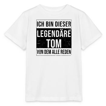 Je suis cette légende pour Tom - T-shirt bio MINI CREATOR Stanley/Stella Enfant - blanc - Devant - Maike (125cm)