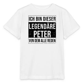 Je suis cette légende pour Peter - T-shirt bio MINI CREATOR Stanley/Stella Enfant - blanc - Devant - Maike (125cm)