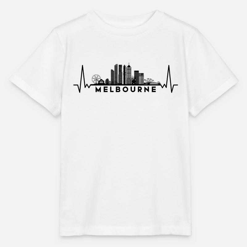 Herzschlag Skyline Australien Melbourne - Stanley/Stella Kinder T-Shirt MINI CREATOR  - Weiß