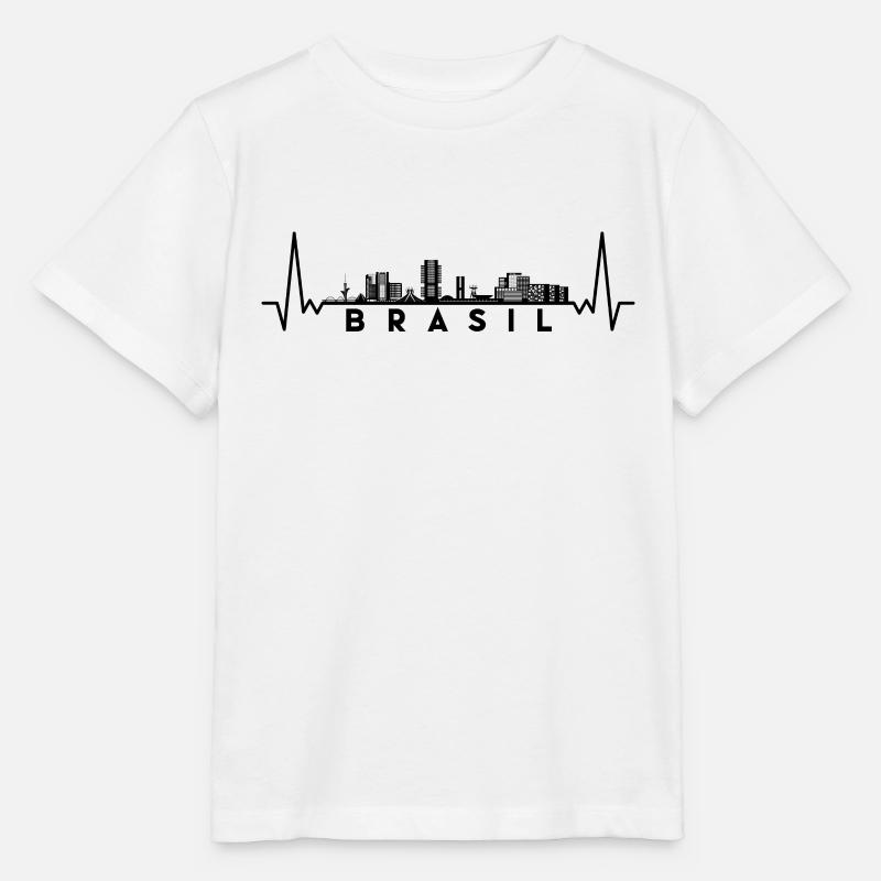 Herzschlag Skyline Brasil-Brasilien - Stanley/Stella Kinder T-Shirt MINI CREATOR - Weiß