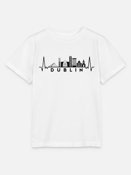 Herzschlag Skyline UK Dublin - Stanley/Stella Kinder T-Shirt MINI CREATOR - Weiß