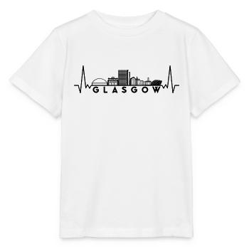 Herzschlag Skyline UK Glasgow - Stanley/Stella Kinder T-Shirt MINI CREATOR  - Weiß - Vorne - Maike (125cm)
