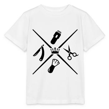 couronne d'icônes de coiffeur - T-shirt bio MINI CREATOR Stanley/Stella Enfant - blanc - Devant - Maike (125cm)