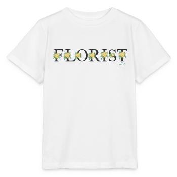 Florist Schriftzug Florist Geschenk Tshirt - Stanley/Stella Kinder T-Shirt MINI CREATOR  - Weiß - Vorne - Maike (125cm)