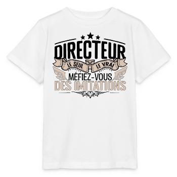 Directeur cadeau Directeur le vrai Directeur - T-shirt bio MINI CREATOR Stanley/Stella Enfant - blanc - Devant - Maike (125cm)