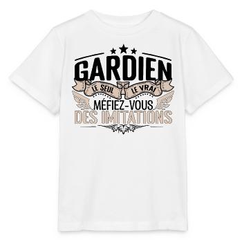 Gardien cadeau Gardien le vrai Gardien - T-shirt bio MINI CREATOR Stanley/Stella Enfant - blanc - Devant - Maike (125cm)