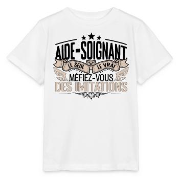 Aide Soignant cadeau Aide Soignant le vrai Aide So - T-shirt bio MINI CREATOR Stanley/Stella Enfant - blanc - Devant - Maike (125cm)