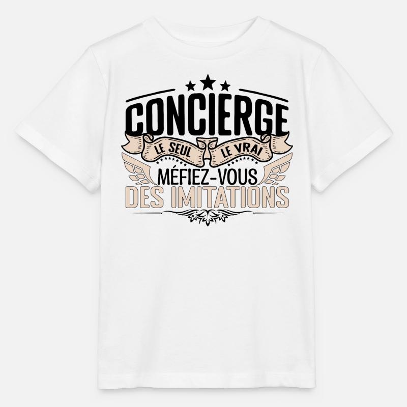 Concierge cadeau Concierge le vrai Concierge - T-shirt bio MINI CREATOR Stanley/Stella Enfant - blanc