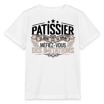 Pâtissier cadeau Pâtissier le vrai Pâtissier - T-shirt bio MINI CREATOR Stanley/Stella Enfant - blanc - Devant - Maike (125cm)