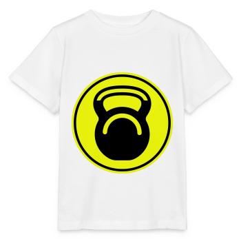 Hantel gewichte icon - Stanley/Stella Kinder T-Shirt MINI CREATOR  - Weiß - Vorne - Maike (125cm)