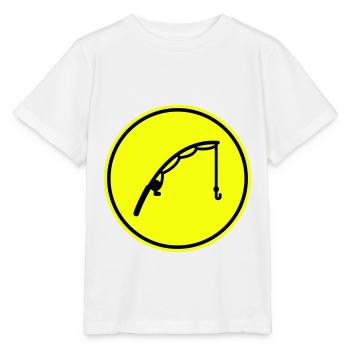Fishing rod fishing icon - Stanley/Stella MINI CREATOR Kids’ T-Shirt - white - Front - Maike (125cm)